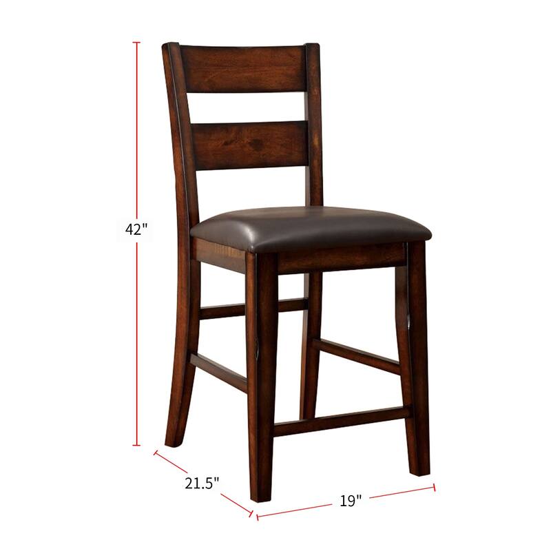 Counter Height Dining Set in Dark Cherry