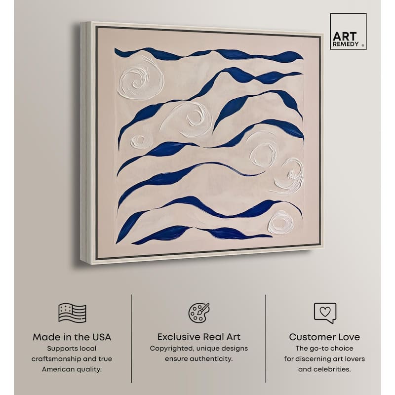 Acrylic Waves Canvas by Art Remedy