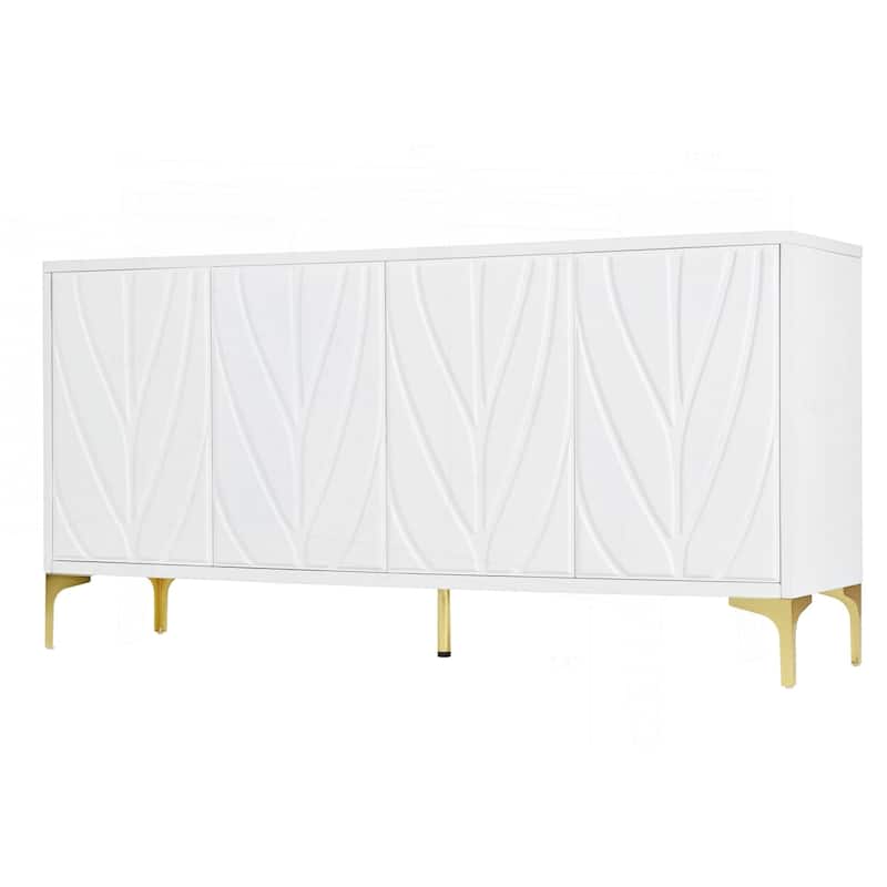 Versatile Sideboard Buffet Cabinet with Press-to-Open Doors