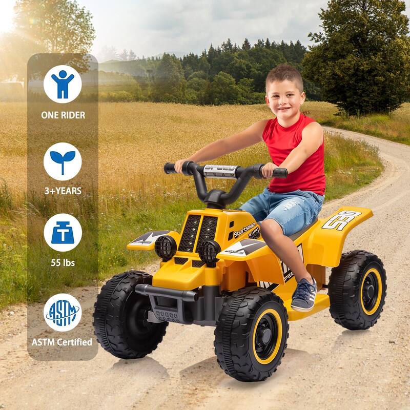 6V Electric Kids ATV, 4-Wheeler Ride-on Vehicle for Kids Best Gift