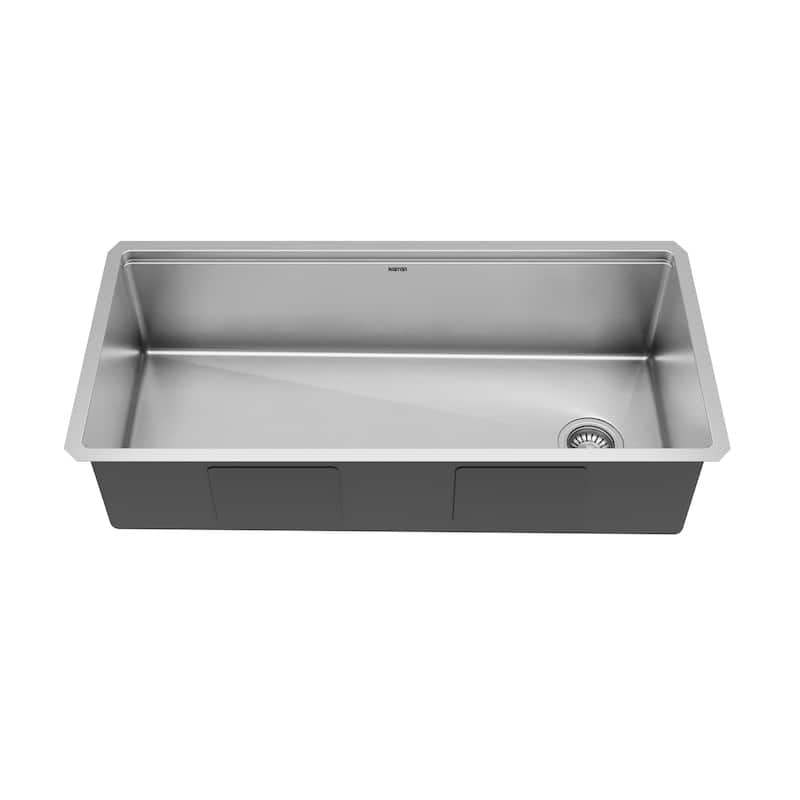 Karran Elite WS-39-PK1 Undermount 39" Single Bowl Stainless Steel Workstation Kitchen Sink