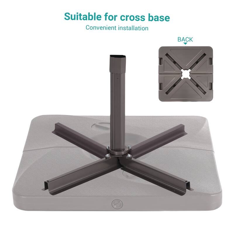 BONOSUKI 320LBs Heavy Duty Cantilever Patio Umbrella Base