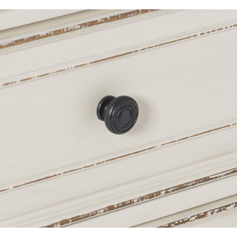 Nightstand of Drawers Black Knobs Traditional Design