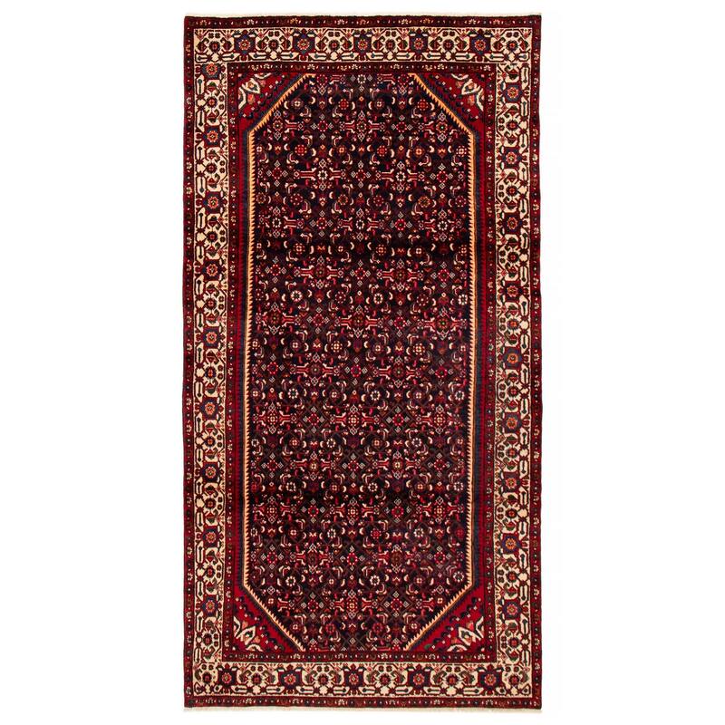 ECARPETGALLERY Hand-knotted Andelz Navy Wool Rug - 5'0 x 9'9 - Dark Navy - 5'0 x 9'9