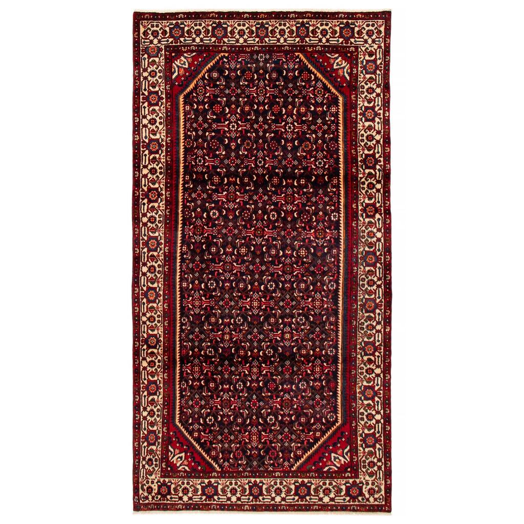 ECARPETGALLERY Hand-knotted Andelz Navy Wool Rug - 5'0 x 9'9