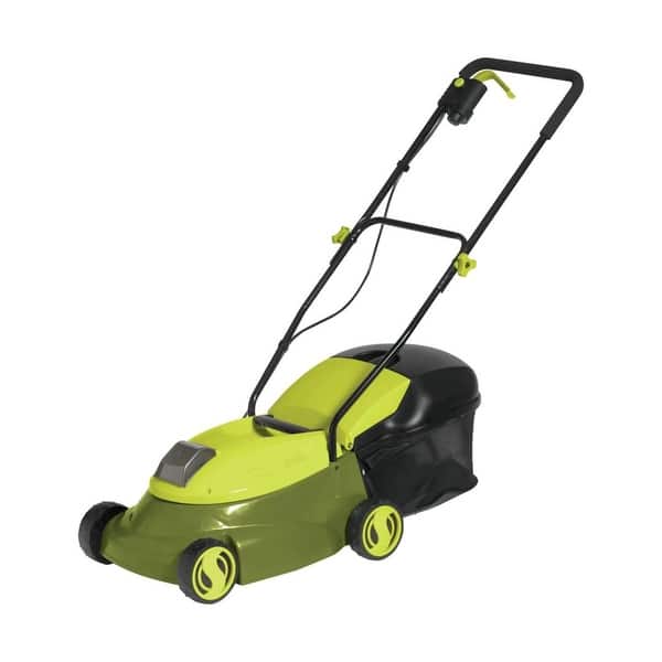 Cordless Electric WalkBehind Lawn Mower, 14 Inch, 28 Volt Bed Bath