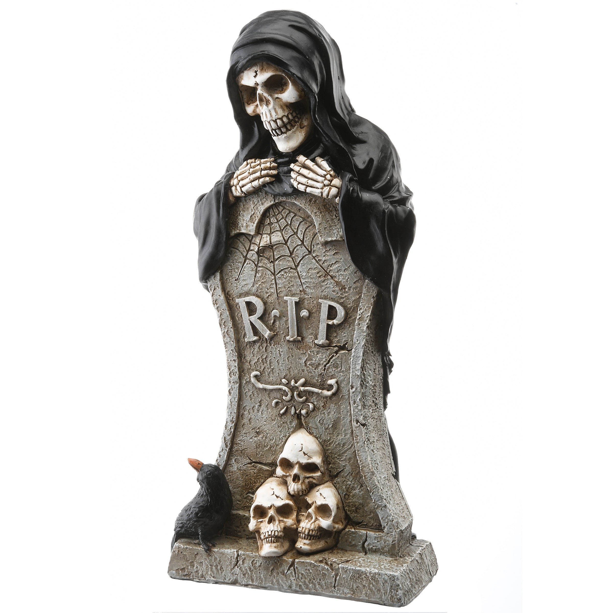 National Tree Company Halloween Skeleton Behind a Tombstone Decoration, 12 Inches