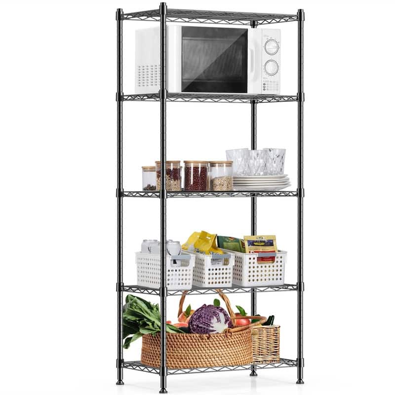 Adjustable Kitchen Shelf Garage Pantry Storage - 13.4"D x 23.2"W x 59.1"H