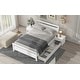 preview thumbnail 5 of 11, Full Size Pine Wooden Platform Kids Bed Frame with 2-Removable Storage Drawers, 2-Bedside Tables & Headboard for Bedroom, White