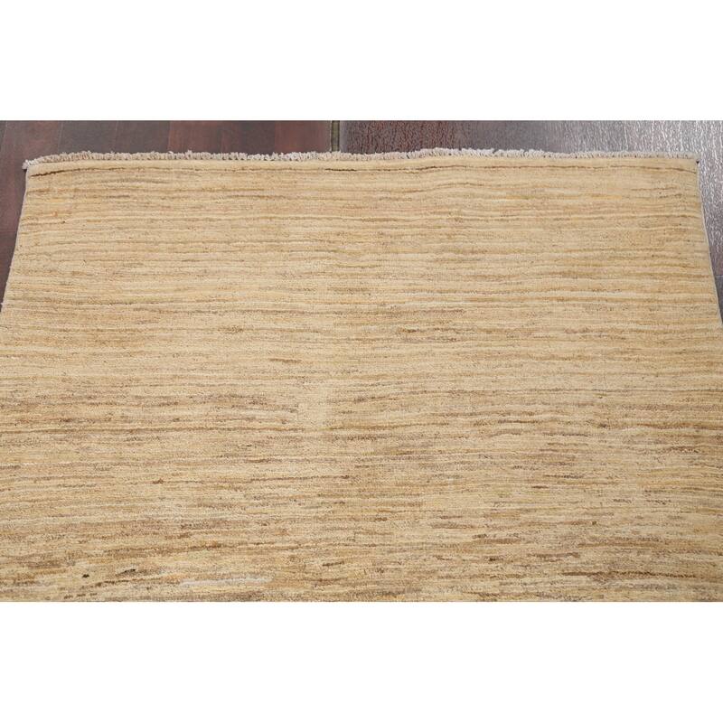 Wool Gabbeh Kashkoli Contemporary Area Rug Hand-knotted Foyer Carpet - 3'5" x 4'9"