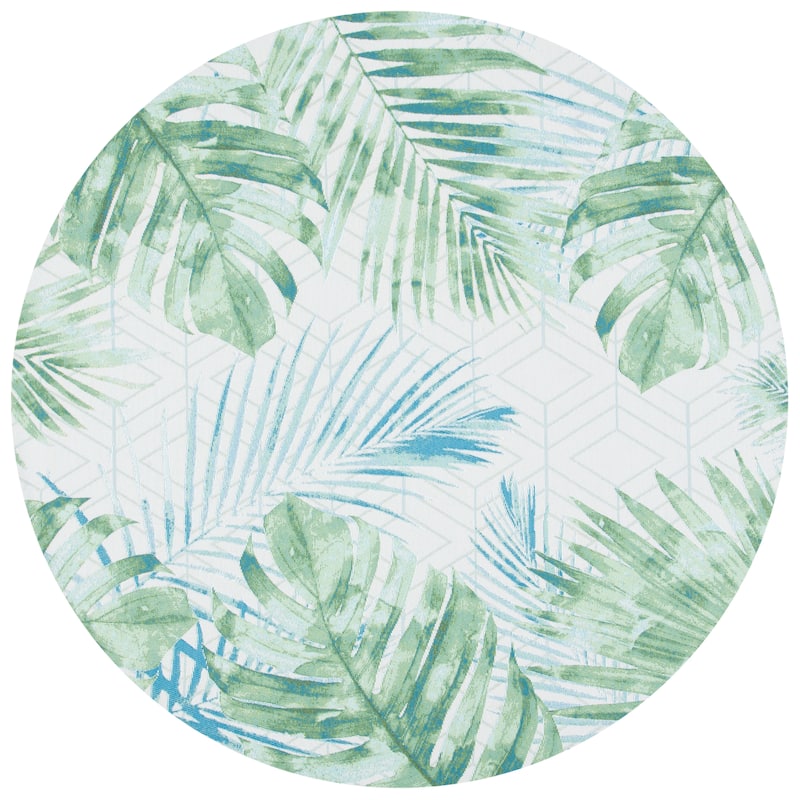 SAFAVIEH Barbados Floare Tropical Indoor/ Outdoor Waterproof Patio Backyard Rug