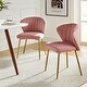 preview thumbnail 12 of 88, Barbara Contemporary Upholstered Side Chair with Small Base Set of 2 by HULALA HOME PINK