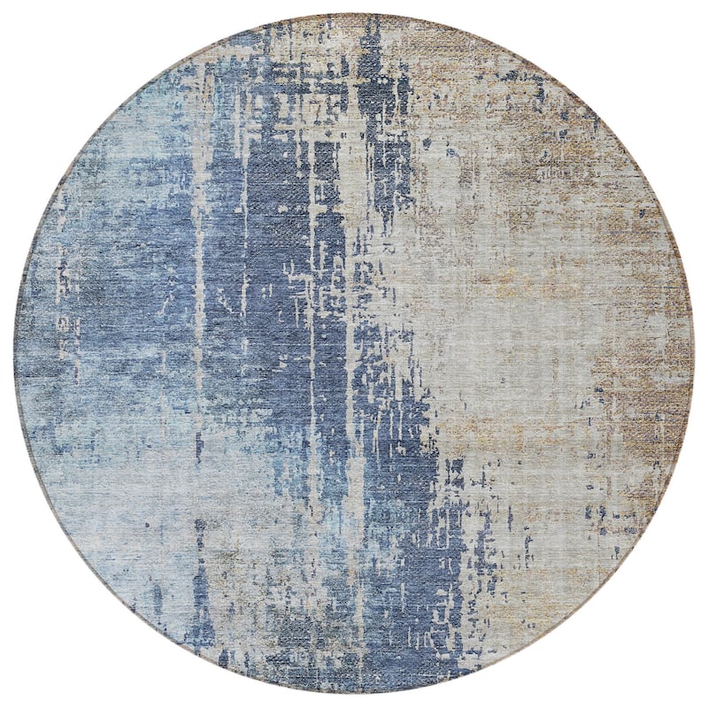 HomeRoots Abstract Transitional Rectangle Outdoor Rug