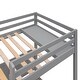preview thumbnail 6 of 16, Pine Wood Bunk Bed, 4-Shelf Storage, Built-in Ladder, 3 Beds in 1