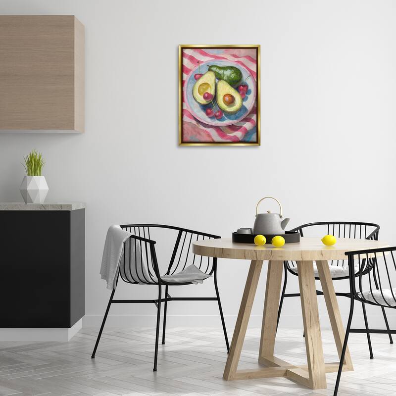 Stupell Avocado & Fruits Meal Framed Floater Canvas Wall Art Design By Lil' Rue