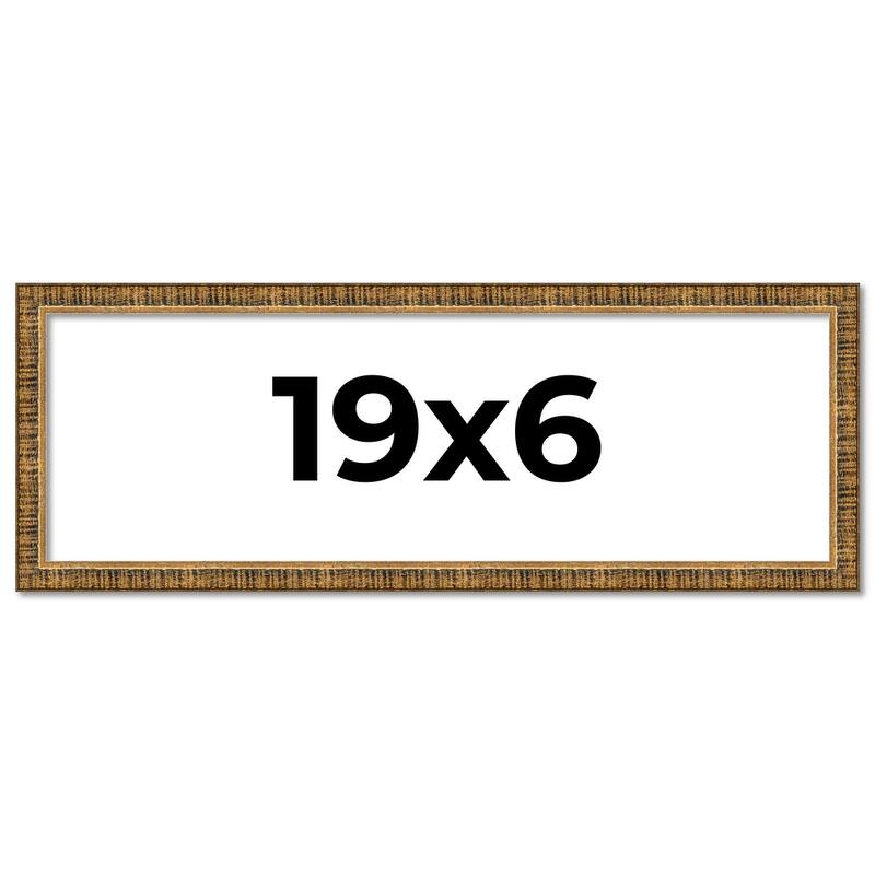 19x6 Frame Gold Kingsley Distressed Solid Wood Picture Frame Width