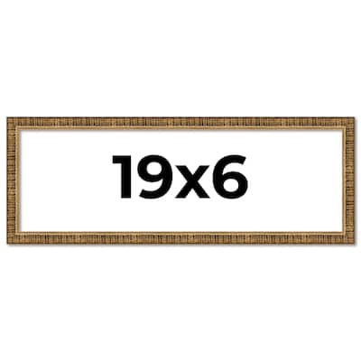 19x6 Frame Gold Solid Wood Picture Frame - Complete Modern Photo Frame