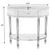 preview thumbnail 10 of 8, Mozart 31.5 in. W Demilune Wood Hand Painted 1 Drawer Console Table with Lower Open Shelf