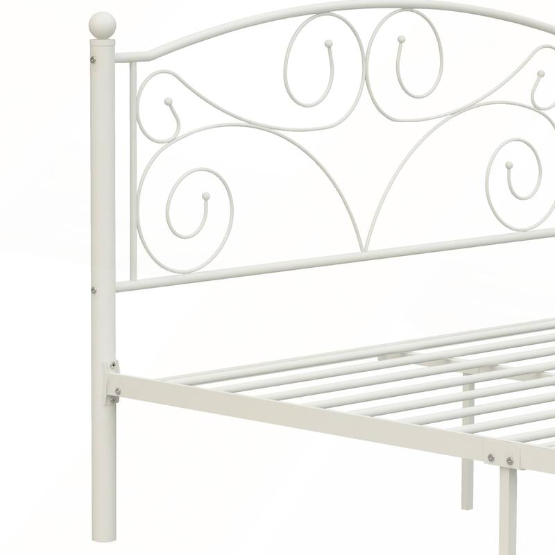 Unique Flower Sturdy System Metal Bed Frame