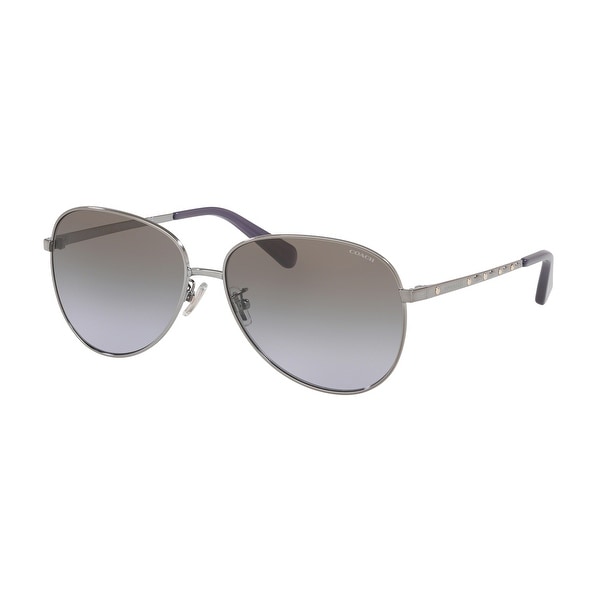 Coach HC7094 90044Q 60 Gunmetal Woman Irregular Sunglasses. Opens flyout.