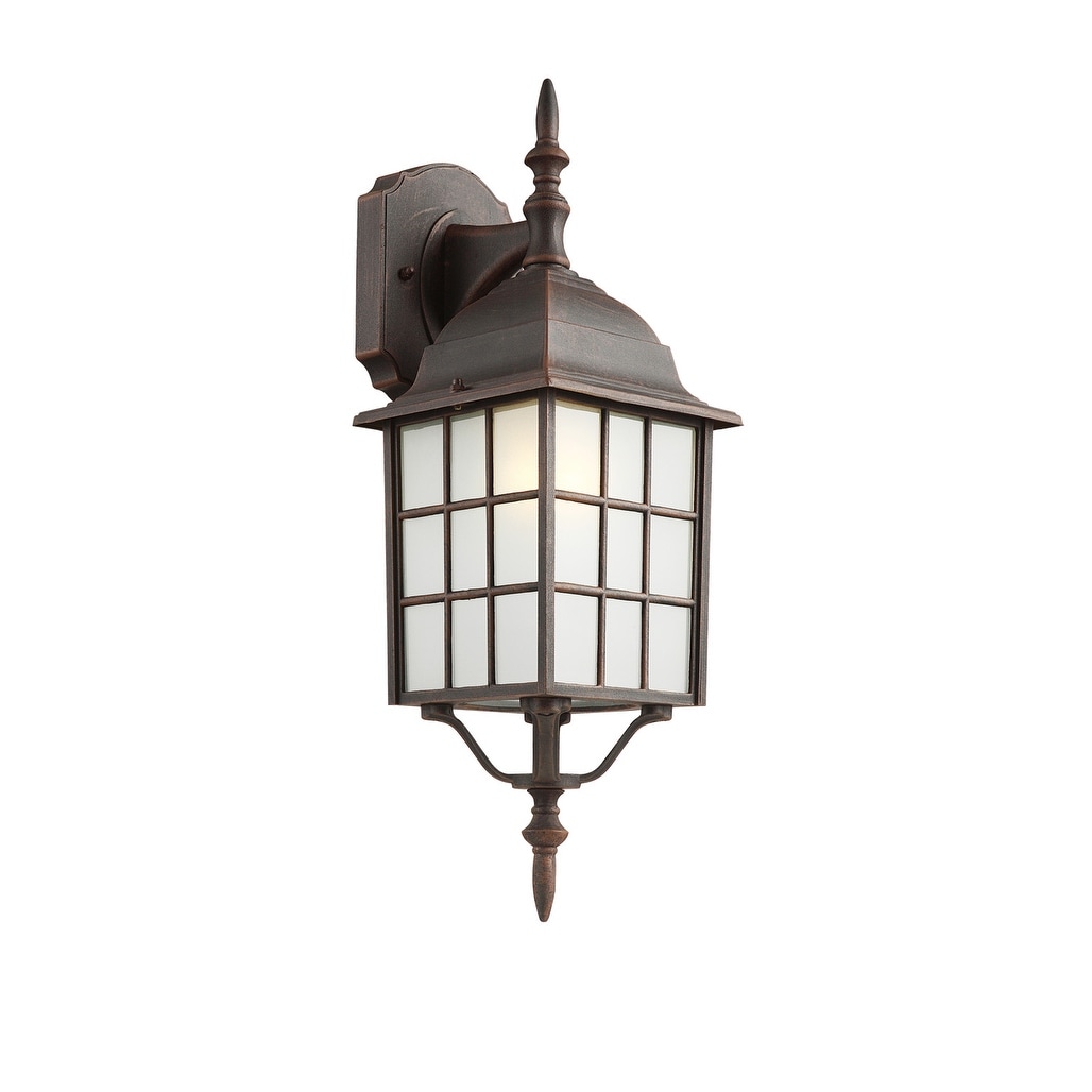 GuisseppeImports 44201 RT One Light Wall Lantern San Gabriel Rust guisseppeimports-44201-rt-one-light-wall-lantern-san-gabriel-rust