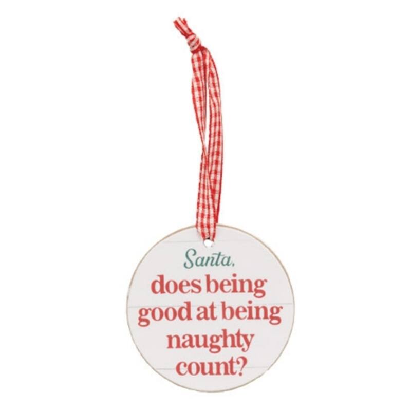 I Saw That Round Ornament w/Ribbon - 3 Asstd.