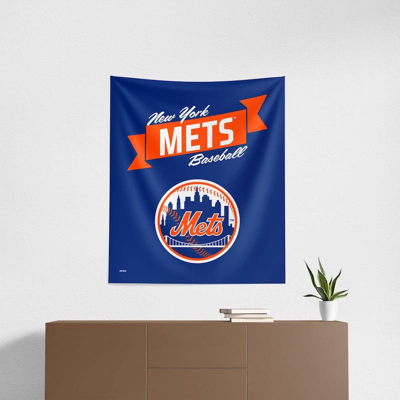 MLB Premium Mets Printed Wall Hanging - 34"x40"