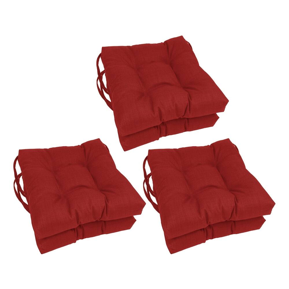 16-inch Square Tufted Indoor/Outdoor Chair Cushions (Set of 6)