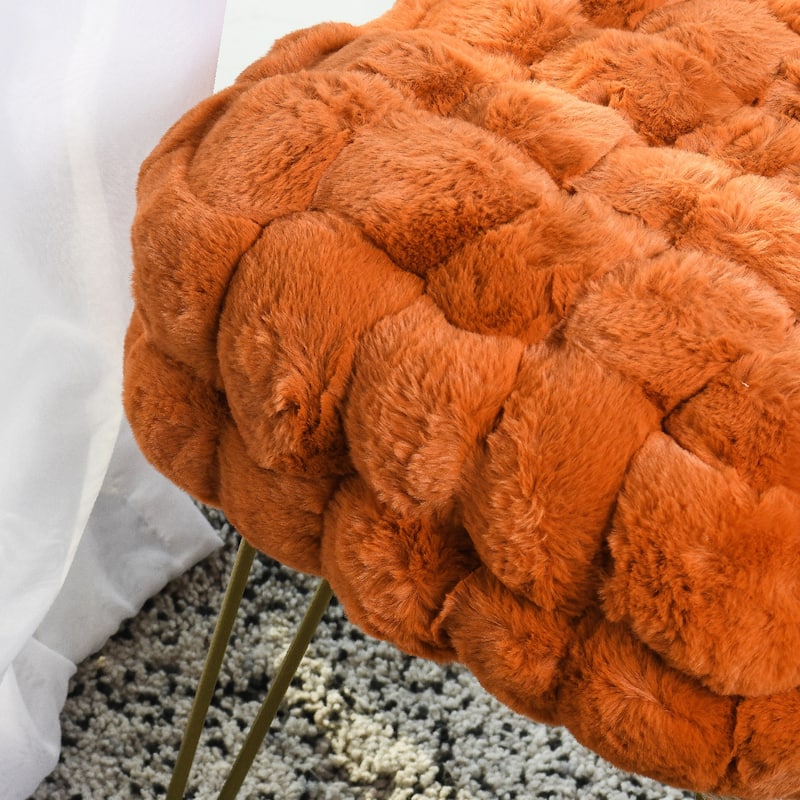 FoxFauxFur Pouf Stool