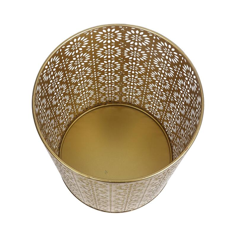 Adeco Set of 2 Round Metal Nesting Side End Tables Set - set of 2