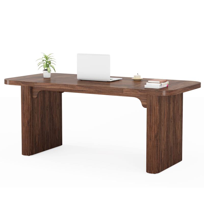 63'' W Wooden Executive Computer Desk for Home Office