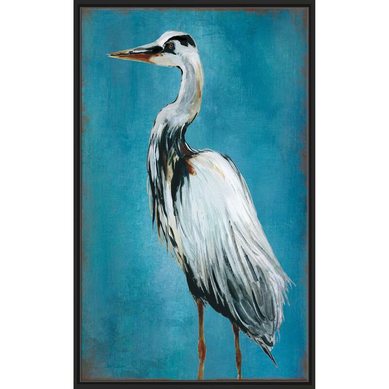 "Great Blue Heron II" by Carol Robinson Print on Floating Canvas