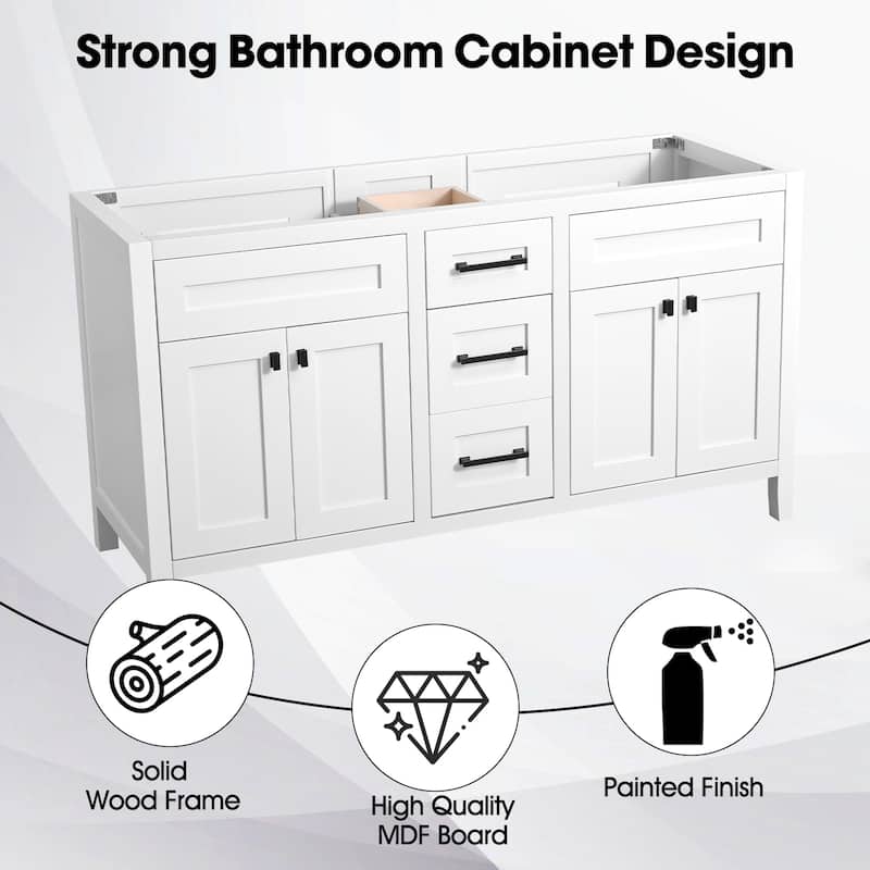 Nephelily 48" 60" 72" Bathoom Vanity Base Only, Easy-to-Install