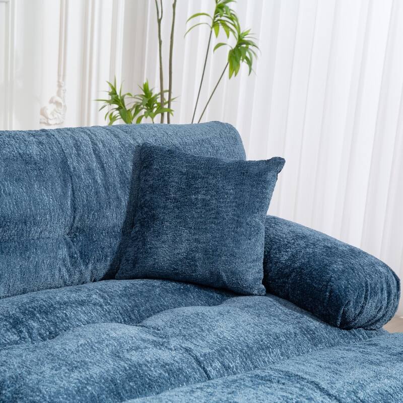 120.87" L-Shaped Upholstered Reversible 3-seat Modular Sectional Sofa with Deep Seating