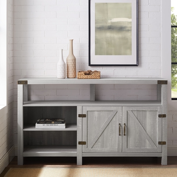 The Gray Barn Firebranch 58-inch Barndoor TV Console. Opens flyout.