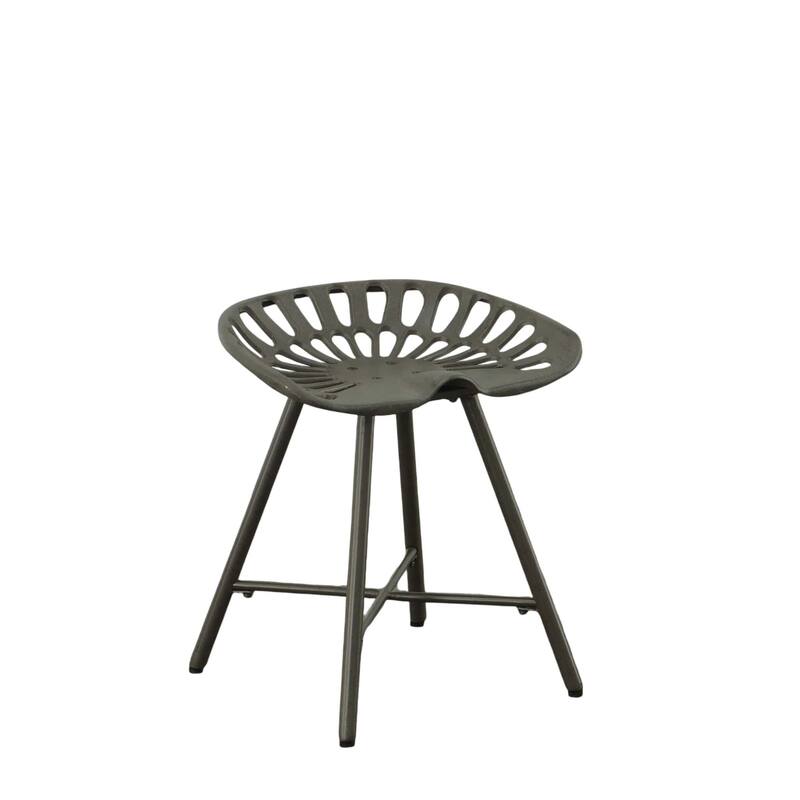 Tractor Seat Iron Stool - 18" - Black