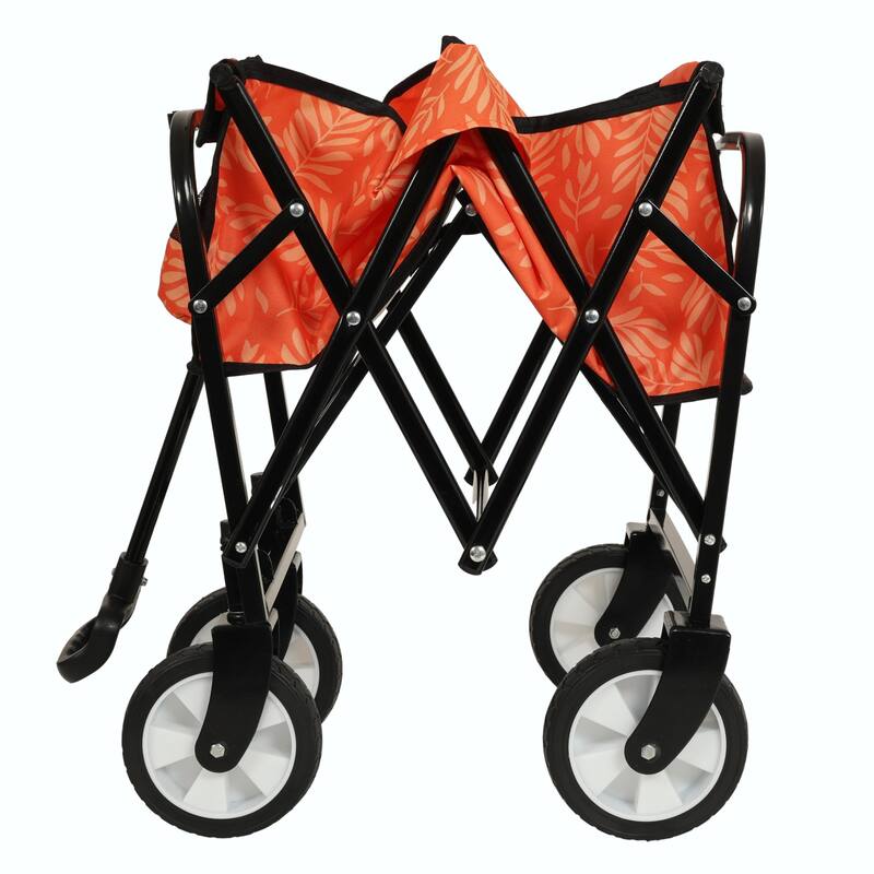 Minimeetall Colorful Collapsible Wagon Cart with Strapping System - Beach Wagon, Utility Cart