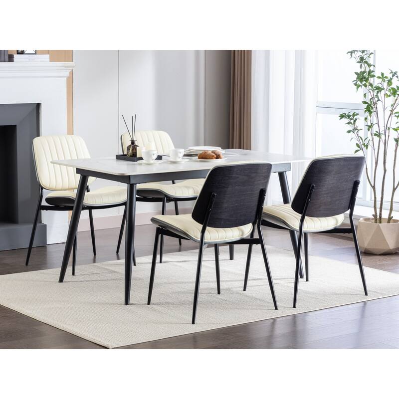 Mid Century Faux Leather Dining Chairs