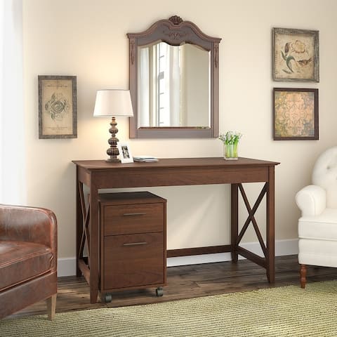 Key West 48W Writing Desk with Mobile File Cabinet by Bush Furniture