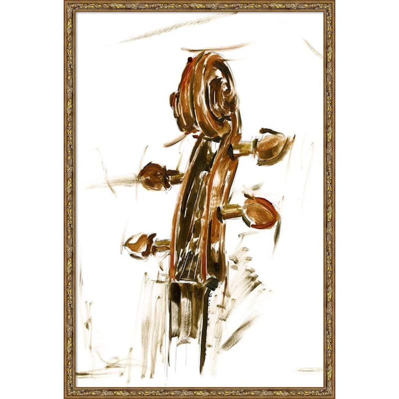 Instrumental No. 3 by Ethan Harper Wood Framed Wall Art Print - Belvedere Bronze