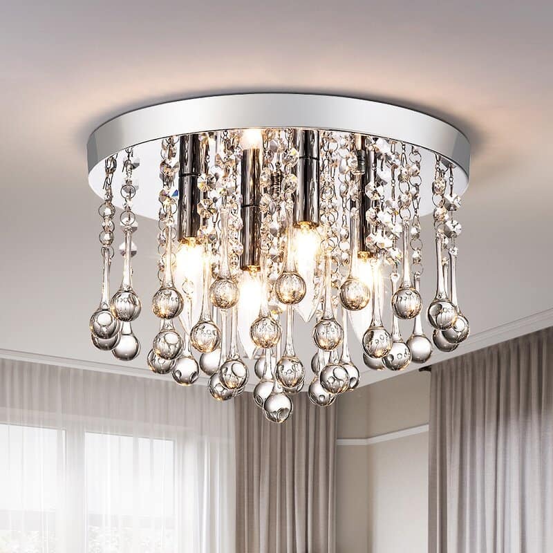 Maxax 4 - Light 11.8'' Chandelier Style Tiered Flush Mount