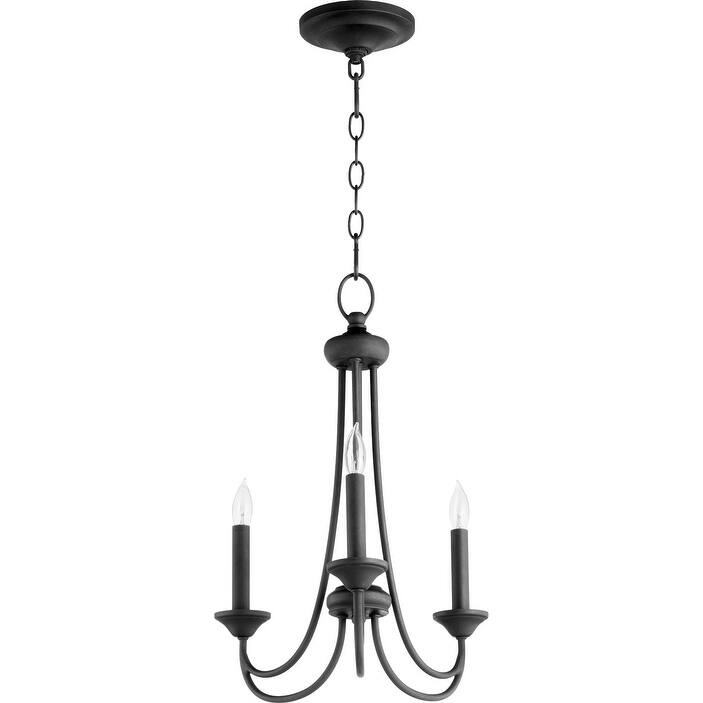 Quorum International Brooks 3 Light 16" Wide Chandelier - Noir