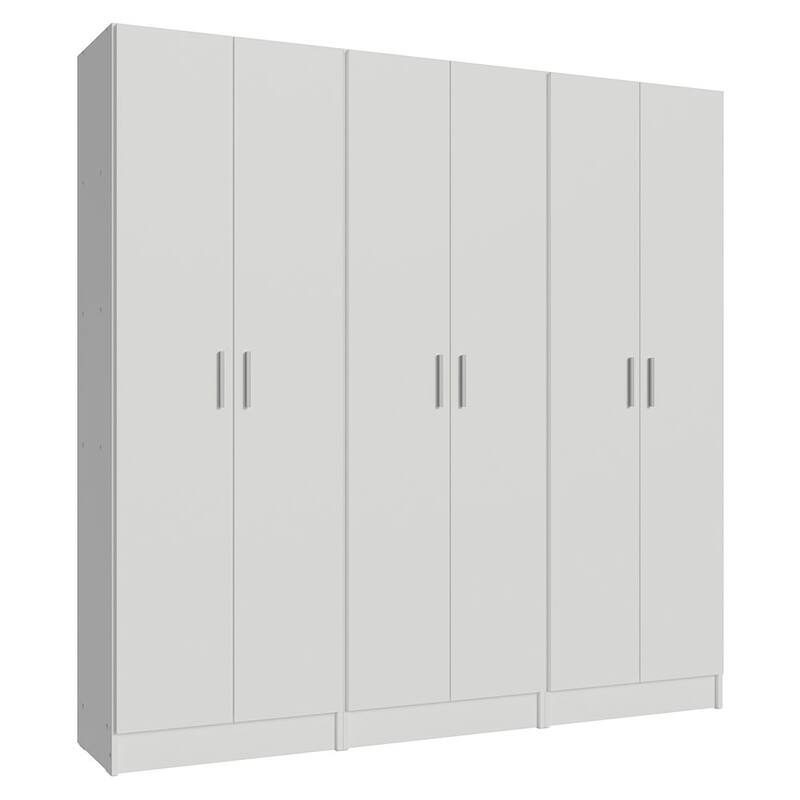 Madesa Wardrobe Cabinet with 6 Doors and 15 Utility Shelves