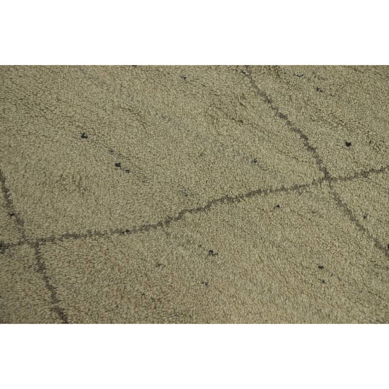 Moroccan Indian Area Rug, Hand-Knotted Wool Carpet - 9' 0'' X 6' 0''