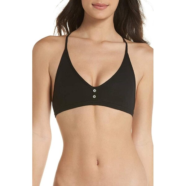 black ribbed bralette