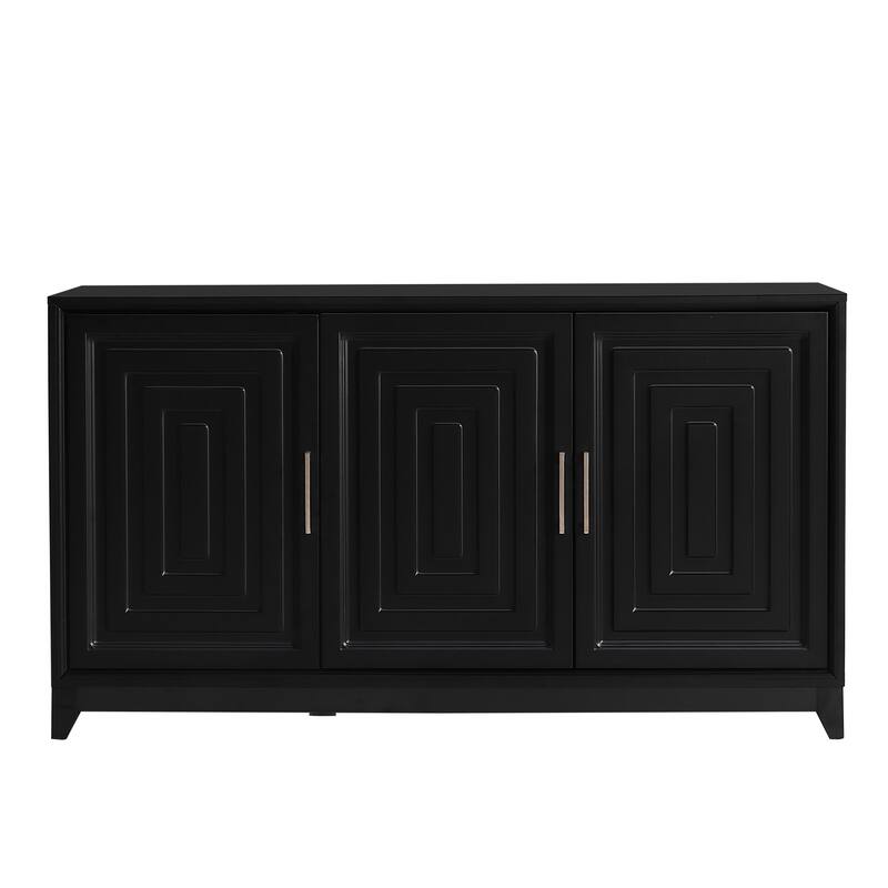 Roomfitters Modern TV Stand for up to 65 Inch TV, Media Console Cabinet with Two Spacious Storage Compartments