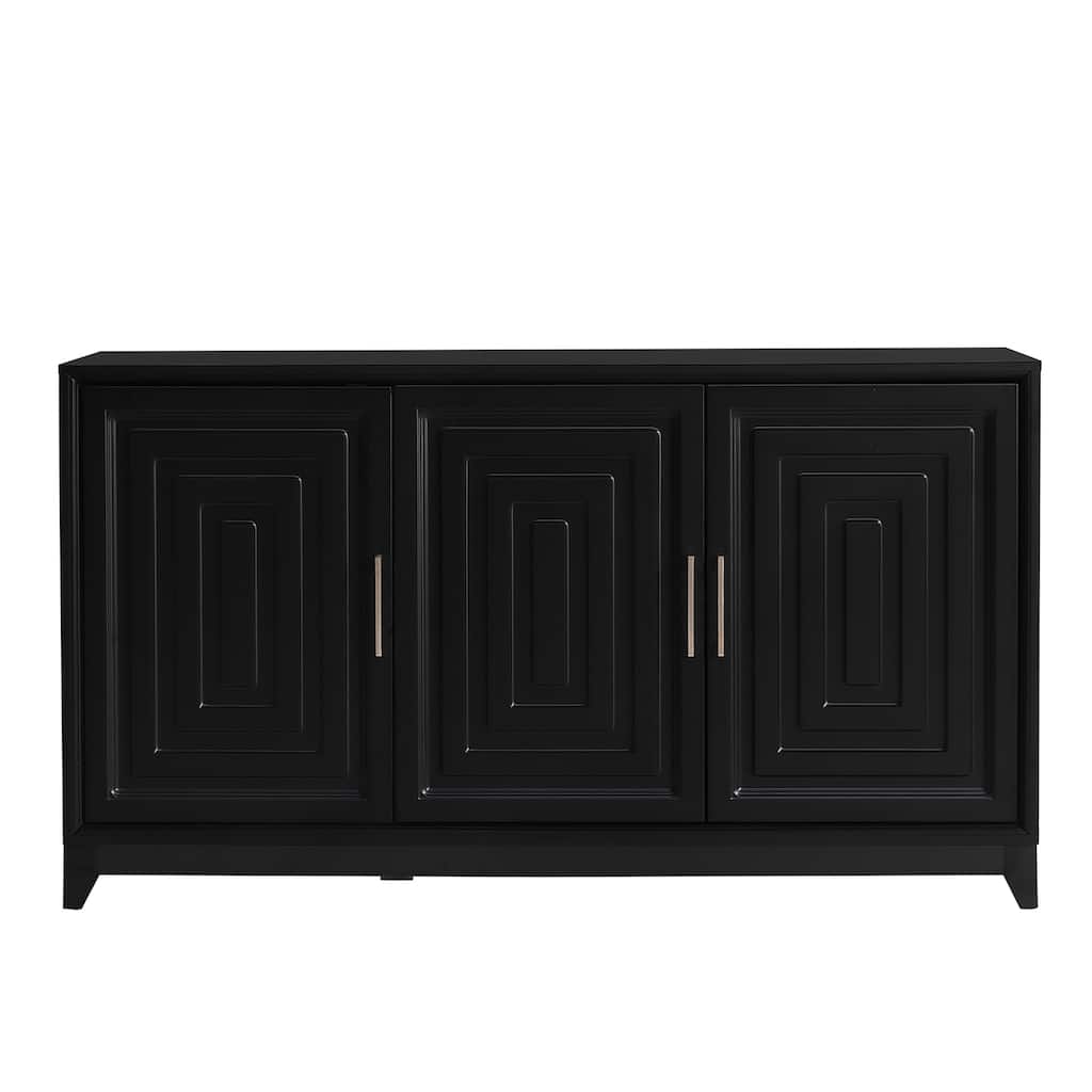 TV Stand for TVs up to 65 Inches with Solid Wood Legs - 59.1" D x 17.9" W x 33.1" H