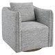 preview thumbnail 4 of 5, Uttermost Corben Blue Swivel Chair - 29"W x 30"H x 29"D
