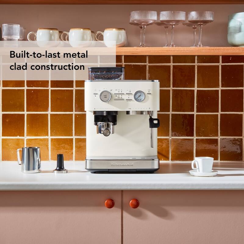 KitchenAid Semi Automatic Espresso Machine with Burr Grinder, KES6551