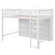preview thumbnail 5 of 12, Full Size Loft Bed with Open Storage Shelves and Built-in Ladder